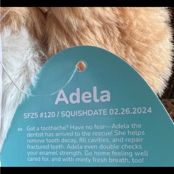 NWT HTF 5” Fuzzy Adela Basset Hound Dog Fuzzamallow Squishmallows puppy plush - Picture 2 of 4